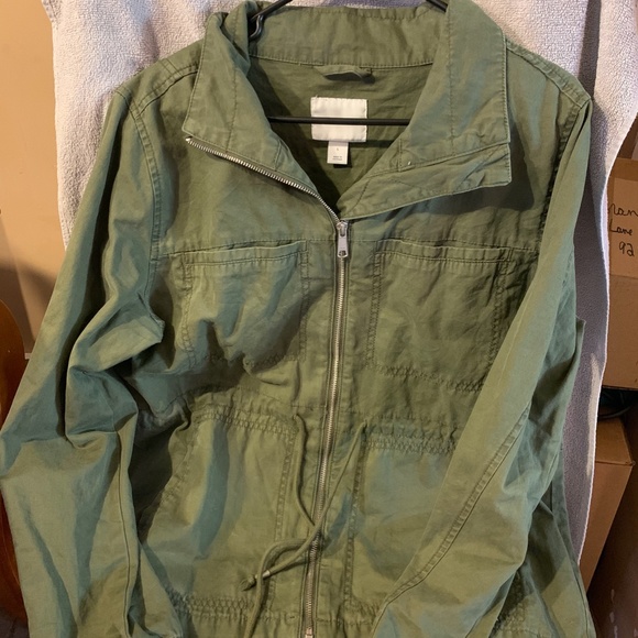 Army Green Utility Jacket - Picture 3 of 4
